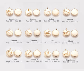 1pc, 13x11x2.5mm, Brass Micro Pave Cubic Zirconia Zodiac Sign, Real Gold Plated